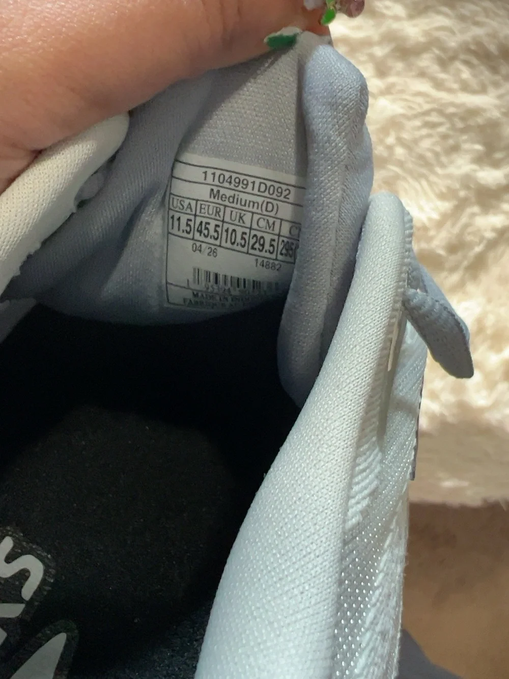 Brooks Men's Athletic Shoe in Light Gray with Blue and Coral Accents